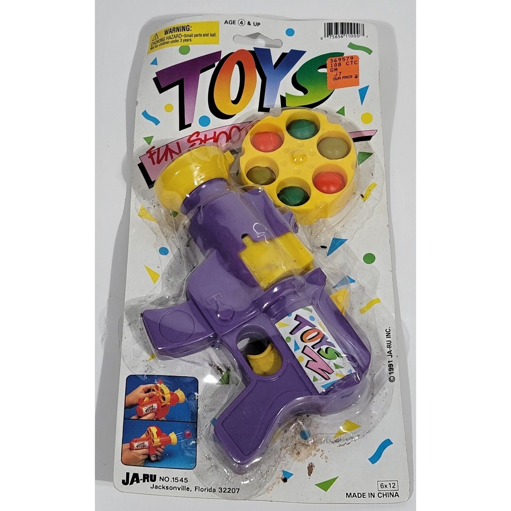 Vintage Ja-Ru Toys Fun Shooter No. 1545 Purple Gun